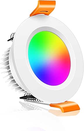 Smart Recessed Lighting 2 Inch, WiFi LED Downlight 5W 120V, Dimmable RGBCW 2700-6500K Color Changing, Compatible with Alexa/Google, Ceiling Lights with LED Driver 1Pack