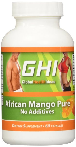 GHI African Mango Pure Weight Loss 600mg Each - 60 Capsules for Safe Natural Weight Loss Diet Extract Supplement with No Additives - Fat Burner with No Fillers No Binders 1200mg Per Serving