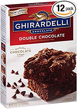 Ghirardelli Double Chocolate Brownie Mix, 18-Ounce Boxes (Pack of 12)