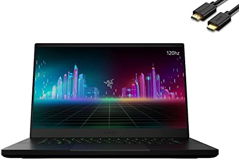 Latest Razer Blade 15 15.6" FHD 1080p 120Hz Gaming Laptop (Intel 6-Core i7-10750H(Beat i9-8950HK), GTX 1660 Ti, 16GB RAM, 512GB PCIe SSD, Chroma RGB Lighting, 2X Type-C, Black  IST HDMI Cable