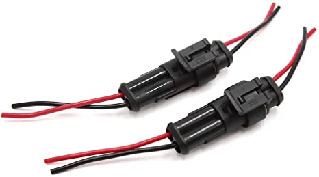 uxcell 2pcs 2 Pin HID Electrical Wire Connector Socket Universal for Car