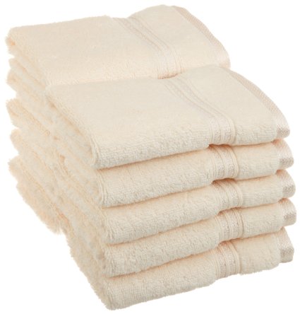 Superior Egyptian Cotton 10-Piece Face Towel Set, Ivory