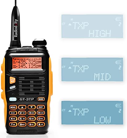 BAOFENG GT-3TP Mark-III 8W/4W/1W Dual Band Two Way Radio Handheld Transceiver, with Car Charger