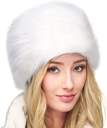 Futrzane Russian Faux Fur Hat for Women - Like Real Fur - Comfy Cossack Style