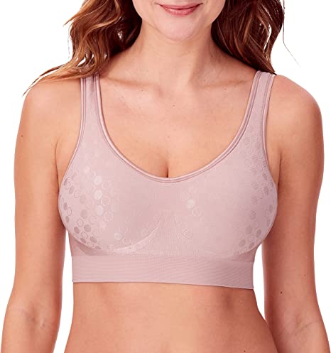 Bali Women's Comfort Revolution Full-Coverage Wireless Bra, Foam Wirefree T-Shirt Bra, DF3488