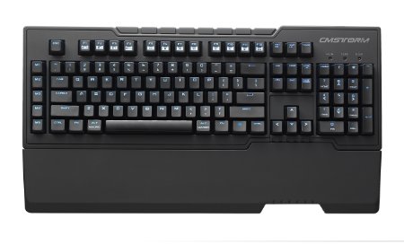 CM Storm Trigger Z - Full Size Backlit Mechanical Gaming Keyboard with CHERRY MX Switches, Detachable Wrist Rest, and Dedicated Macro Keys (Blue LED/Blue Switch Model)