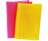 Innovative Dish Washing Net Cloths  Scourer - 100 Odor Free  Quick Dry - No More Sponges with Mildew Smell - Perfect Scrubber for Washing Dishes - 11 by 11 inches - 2PCS - PinkYellow