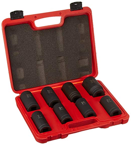 TruePower 8pc 3/4" Metric Heavy Duty Deep Wall Impact Socket Set by TruePower Tools