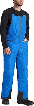 FREE SOLDIER Men's Insulated Waterproof Snow Bibs Ski Overalls