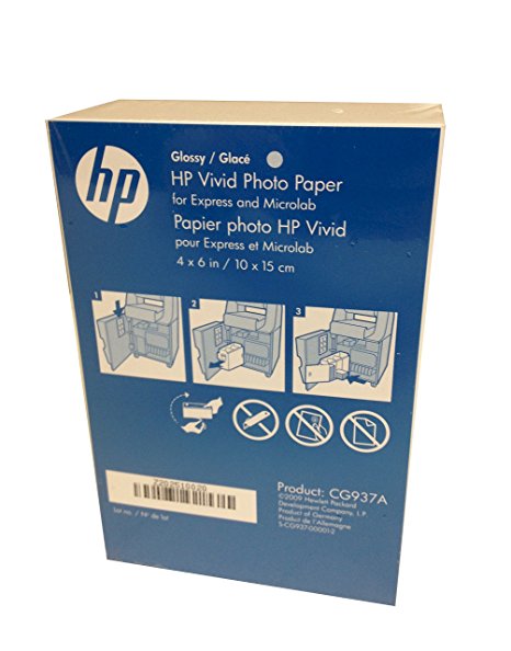 HP 4x6 Glossy Vivid Photo Paper 900 Sheets CG937A Borderless