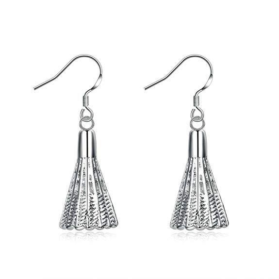 Anazoz Womens Earrings, Badminton Hook Earrings for Womens Dangle Silver Plated Base Fishhook