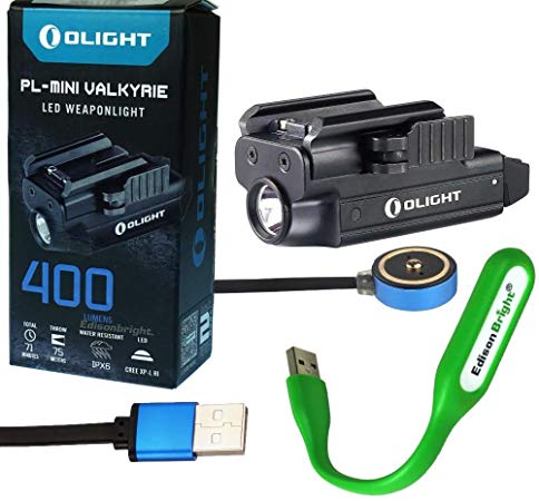 OLIGHT PL Mini 400 Lumen Magnetic USB Rechargeable Pistol Light EdisonBright USB Powered LED Light