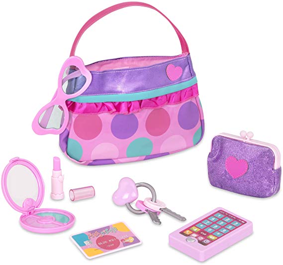 Play Circle by Battat – Princess Purse Set – 8-piece Kids Play Purse and Accessories – Pretend Play Purse Set Toy with Pretend Makeup For Kids Age 3 Years and Up (Renewed)