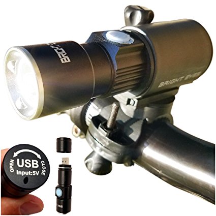 Bright Eyes 300 Lumen USB Rechargeable Bike Light Set Headlight And Taillight Combination