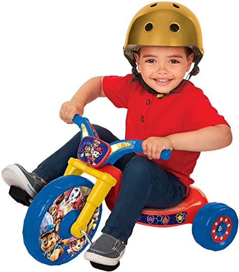 Paw Patrol Movie Ride-On 10" Fly Wheels Tricycle with Sounds - Toddler Bike Trike, Ages 2-4, for Kids 33”-35” Tall and up to 35 Lbs