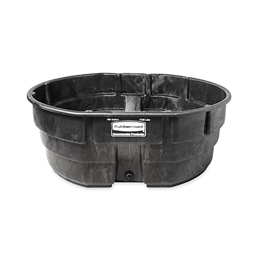 Rubbermaid Commercial Products FG424700BLA Stock Tank, Structural Foam, 300 gal, Black