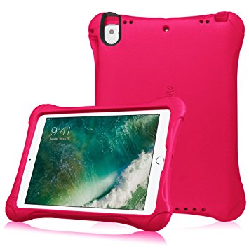 Fintie Case for Apple iPad 2017 9.7" / iPad Pro 9.7 / iPad Air 2 / iPad Air - Light Weight Shock Proof Impact Resistant Bumper Kids Friendly Protective Cover, Magenta