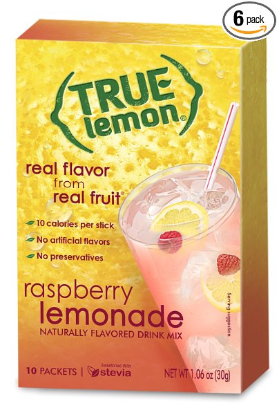True Lemon Raspberry Lemonade Drink Mix, 10-count (Pack of 6)