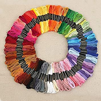 SMARTBUY Cotton Embroidery Thread Set Multicolor Pack of 50