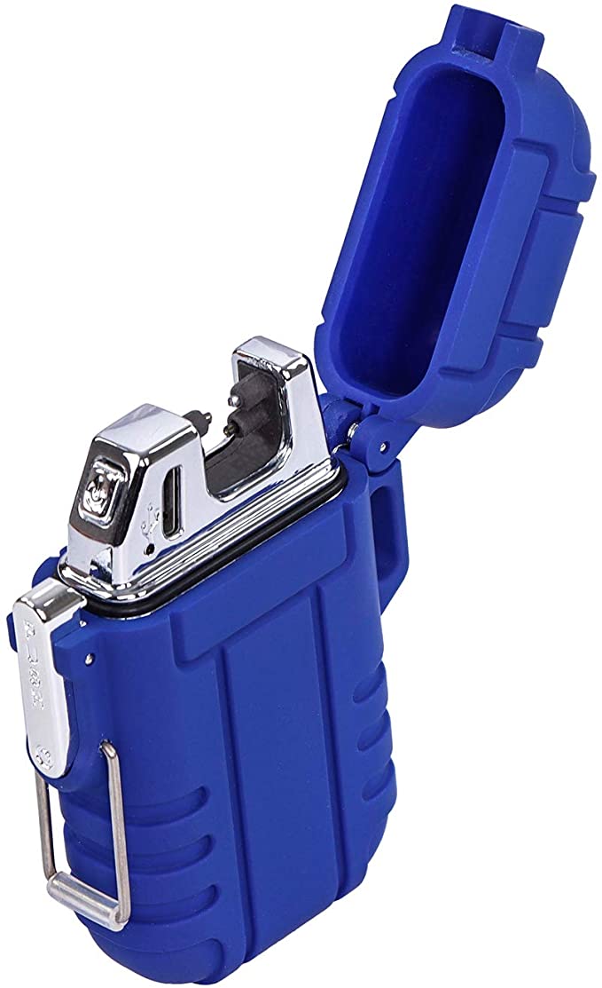 SDS Electric Lighter Rechargeable USB Arc Lighter - Dual Arc Plasma Lighter Flameless Windproof for Outdoor Lighters Use