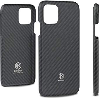 Karbon Value Case Compatible with iPhone 11 6.1 inch, Thin 0.7mm Slim Light Smooth Real Aramid Fiber Protective Phone Case Scratch Resistant Durable Cover - Black