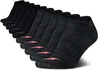 Avia Women's Athletic Performance Cushioned No Show Solid Socks (10 Pack)