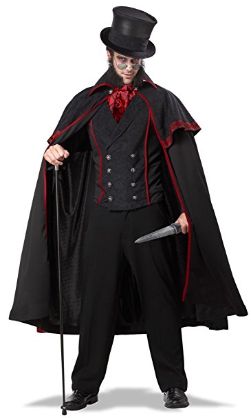 Jack the Ripper Plus Size Mens Halloween Fancy Dress Costume XXXL
