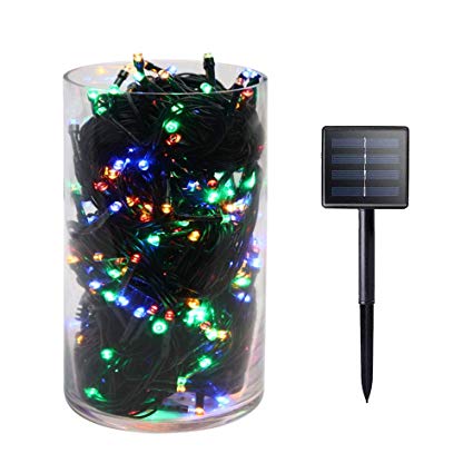 Gr8buy Solar Fairy String Lights with 72ft / 200 LED for Outdoor or Bedroom Christmas Tree Holiday Decoration, 8 Twinkle Mode Starry Lights Includes 1200mA Battery