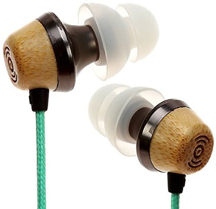 Symphonized ALN Premium Genuine Wood In-ear Noise-isolating HeadphonesEarbudsEarphones with Mic Turquoise