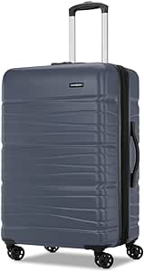 Samsonite Evolve Se Hardside Expandable Luggage with Double Wheels, Slate Blue, Medium Spinner