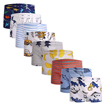 Taxzode Little Boys Soft Cotton Briefs Dinosaur Truck Shark Baby Toddler Kids Underwear 6/9 Pack …