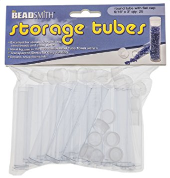 Tube Plastic Rnd W/flat Cap, 3 X 9/16 -25/bg - PT3-R