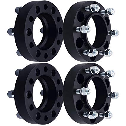 DCVAMOUS 6 Lug Black Hubcentric Wheel Spacers 6x5.5 with 12x1.5 Studs for 2001-2018 Toyota Tacoma,1996-2018 Toyota 4Runner,2000-2006 Tundra,2007-2014 FJ Cruiser,2001-2007 Sequoia(4PC, 1.25" Thick)