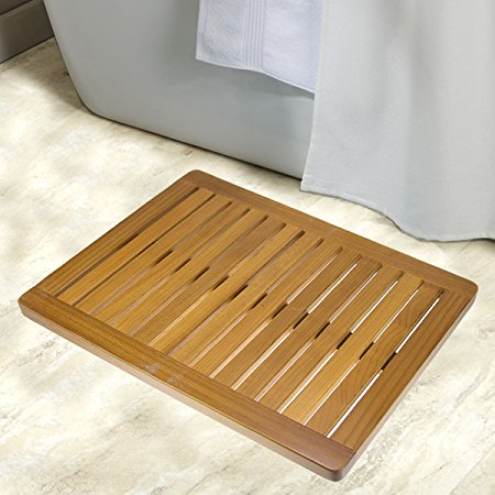 Lee by Li Teak Wood Shower Bath Mat, 18" x 24"