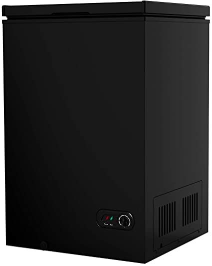 3.5 Cubic Feet Chest Freezer with Removable Basket, from 6.8℉ to -4℉ Free Standing Compact Fridge Freezer for Home/Kitchen/Office/Bar (BLACK)…