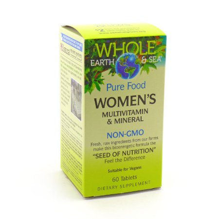 Natural Factors - Whole Earth & Sea Women's Multivitamin and Mineral - Raw, Whole Food Nutrition, 60 Count