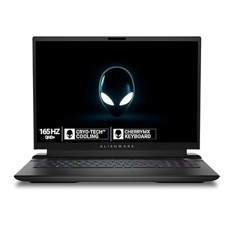 Dell Alienware m18 R1 Gaming Laptop, Intel Core i9-13980HX Processor/64GB/1TB SSD/18.0" (45.72cm) QHD  FHD 165Hz/NVIDIA RTX 4090 16GB GDDR6/Win 11   MSO'21/15 Month McAfee/Dark Metallic Moon/2.72kg