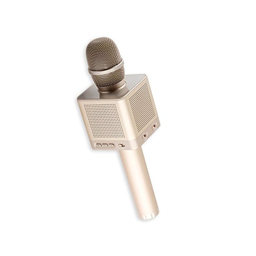 Original Micgeek Q10S bluetooth Wireless microphone Karaoke tool top quality (Gold)