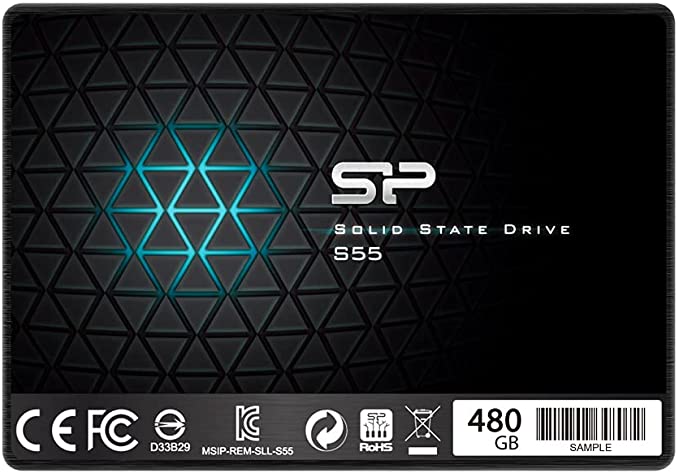 Silicon Power S55 480GB 2.5" 7mm SATA III Internal Solid State Drive SP480GBSS3S55S25