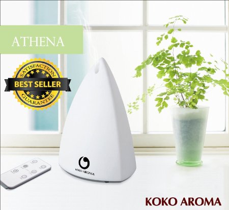 KOKO AROMA Ultrasonic Essential Oil Diffuser Aromatherapy Cool Mist Air Humidifier with 7 Color LED Lights Changing and Waterless Auto Shut-off Function Timing function for Home Office Bedroom Room