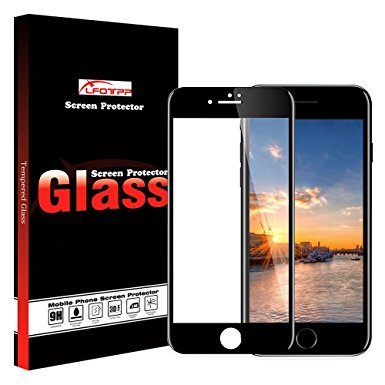 LFOTPP iPhone 6 Plus/6S Plus Screen Protector, [3D Touch Compatible] 4D Full Coverage Tempered Glass for Apple iPhone 6 Plus/6S Plus Scratch Proof Glass Screen Protector [Black, 1 Pack]