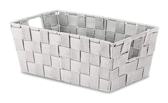 Whitmor Woven Strap Small Shelf Tote Moonstruck Gray