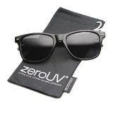 zeroUV - Classic Eyewear 80s Retro Large Horn Rimmed Style Sunglasses