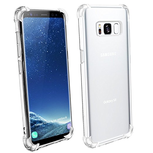 Galaxy S8/ S8 PLUS Case,SENQIAO Crystal Clear Slim Protection and Premium Clarity Shockproof Hybrid Scratch Resistant Back Cover TPU Raw Material Case for Galaxy S8 /S8 PLUS (S8 Plus Crystal Clear)