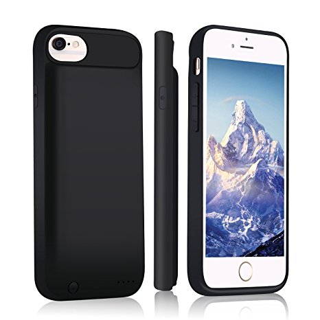 Battery Case for iPhone 6S/6 , 3000mAh Ultra Slim Portable Power Charger Case, 120% More External Power Protective Charging Case for Apple iPhone 6,6S 4.7 Inch (Black)