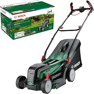 Bosch Home and Garden cortacésped con batería UniversalRotak 2x18V-37-550 (hasta 500 m2 2 baterías de 4 Ah; Sistema 18 voltios; Anchura Corte: 37 cm; sin baterías)