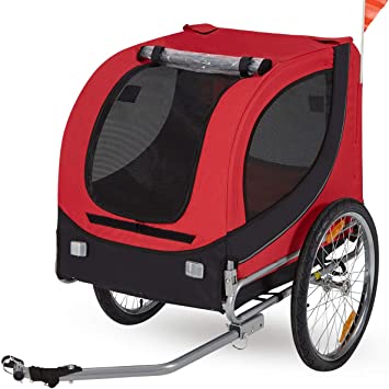 Esright Dog Bicycle Trailer, Pet Bike Trailer Ride Fun Carrier Jogging Kit, for Small and Medium Dogs