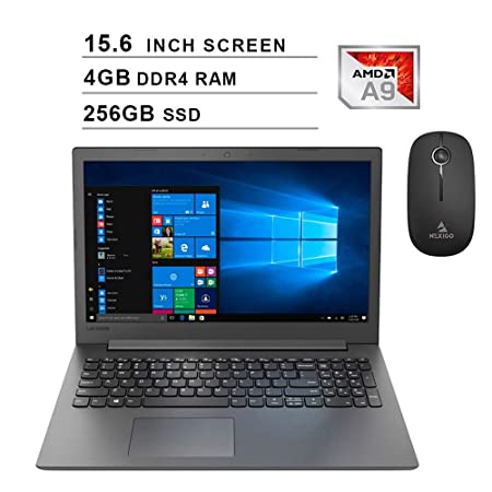 2020 Lenovo IdeaPad 130 15.6 Inch Laptop| AMD A9-9425 up to 3.70 GHz| 4GB DDR4 RAM| 256GB SSD| WiFi| Bluetooth| DVD| Windows 10 Home S   NexiGo Wireless Mouse