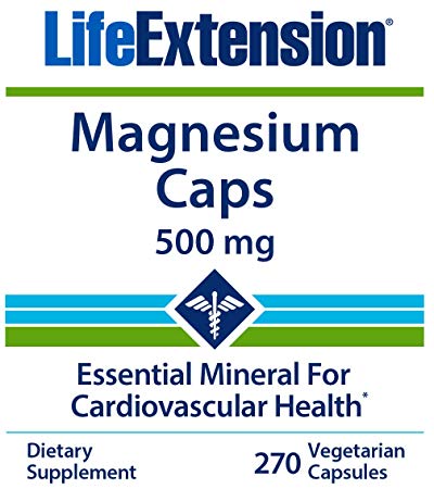 Life Extension Magnesium Caps 500mg, 270 Vegetarian Caps