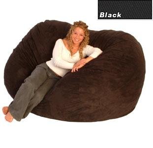 Big Joe Comfort Research 6-Feet Long XL Fuf Chair Black Twill